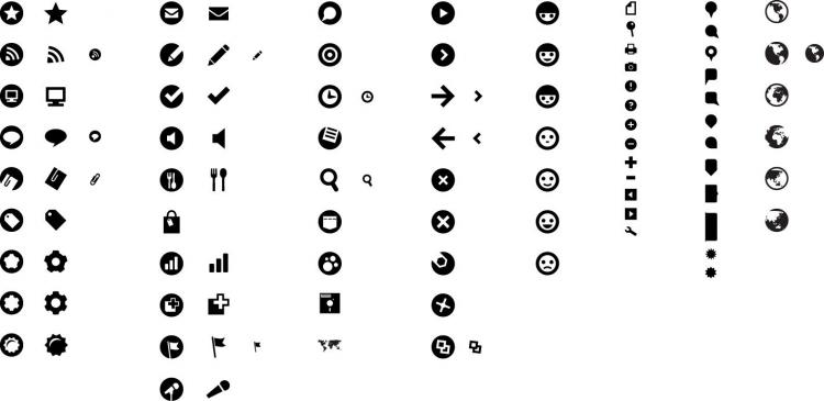 free vector Free Simple Style Black Vector Icon Set